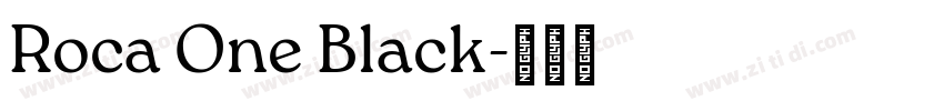Roca One Black字体转换
